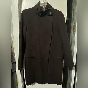 Dark Brown Wool Coat from Korea